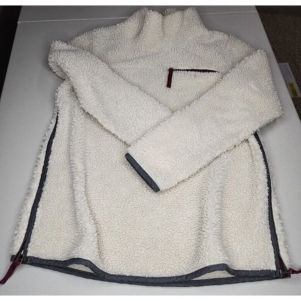 Y2K LL Bean Signature Fleece Jacket Side Zip Women's Size M EUC